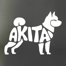 Akita Inu - Nápis v těle