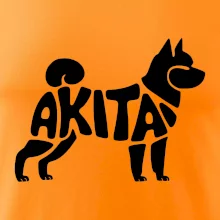 Akita Inu - Nápis v těle
