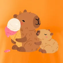 Kapybara se zmrzlinou