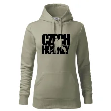 Czech hockey - nápis s hokejistou - Mistrovství světa v ledním hokeji 2026