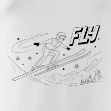 Skokan na lyžích černý obrázek FLY