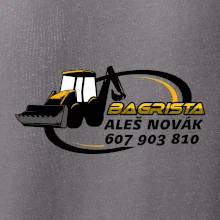 Bagrista v kruhu - vlastní nápis