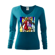 Vitráž - Ježíš a kříž