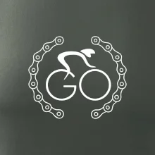 Logo cyklisty a řetěz