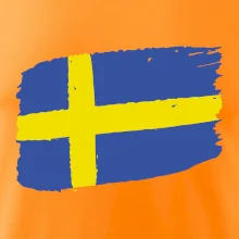 Švédsko vlajka štětkou