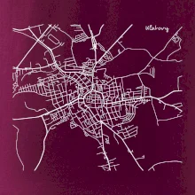 Mapy měst černobílé Klatovy