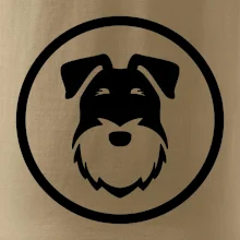 Knírač v kolečku na prsu