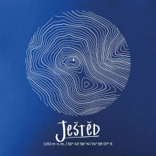 Ještěd - vrstevnice v kruhu