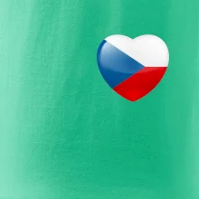 Česká vlajka srdce - pravé prso