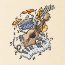 Hudební nástroje v notách