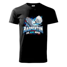 Badmintonová raketa s košíčkem eat sleep repeat