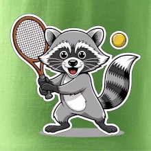 Mýval hraje tenis kreslený