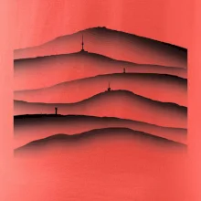 Stínované siluety Českých hor