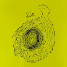Říp - vrstevnice psací