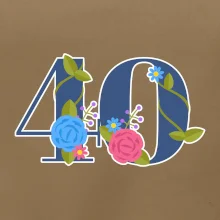 Květinové číslo kreslené - 40