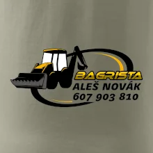 Bagrista v kruhu - vlastní nápis