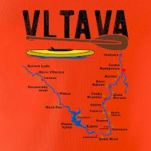 Mapa řeky Vltavy