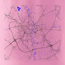 Olomouc - Mapa s vodními toky