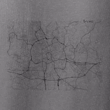 Černobílá mapa Brno