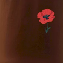 Vlčí mák kreslený na prsu