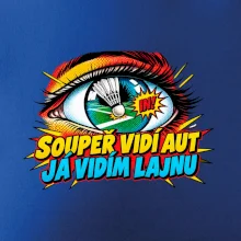 Badminton soupeř vidí aut já lajnu