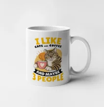 I like cats and coffee and maybe 3 people