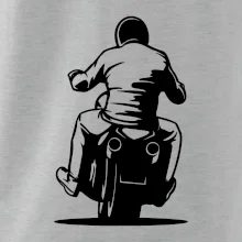 Motorkář na zádech - chopper