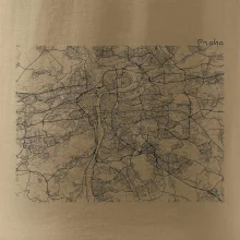 Mapy měst černobílé Praha