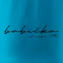 Psací nápis babička s ročníkem