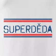 SUPERDĚDA nápis modro červený SUPERDĚDA nápis modro červený