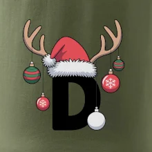 Vanoční rodinná trička - písmeno a čepice