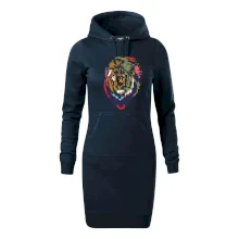 Hlava lva kreslená jednoduchá