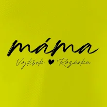 Triko máma psací se jmény dětí