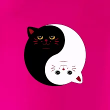 Kočky jin jang barevné