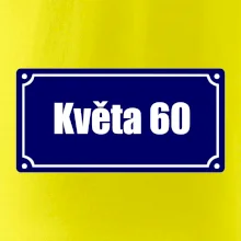 Jméno a věk - uliční cedule - modrá
