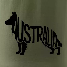 Australský Ovčák - nápis v těle