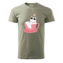 Hustá kočka v hrníčku