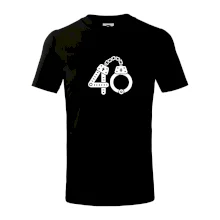 Narozeninové tričko pro policajta - pouta 40