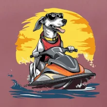 Chrt na vodním skútru