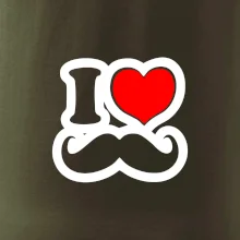i love mustache - obrys