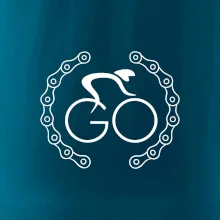 Logo cyklisty a řetěz