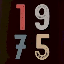 Vintage číslice 1975