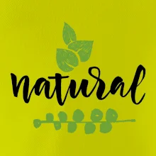 Natural - nápis v listech