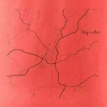 Černobílá mapa Nýrsko  340 22