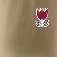 Folklor na prsu květina čtyřlistá