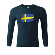 Švédsko vlajka štětkou