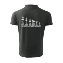 Šachové figurky v řadě - kreslené