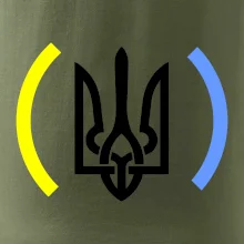 Ukrajina trojzubec s barvami