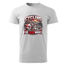 Cyklistické kolo mezi horami eat sleep repeat