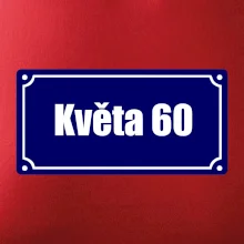 Jméno a věk - uliční cedule - modrá